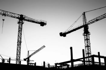 cranes building ground up construction
