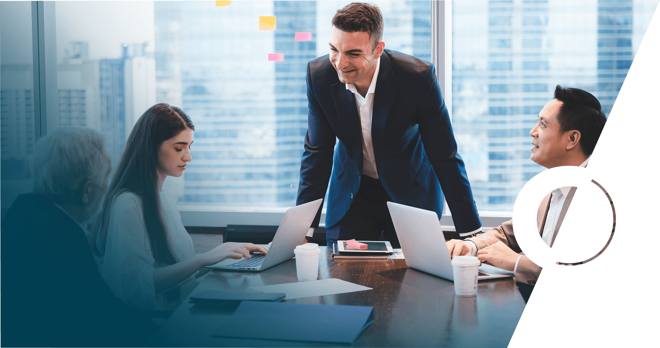 Rental property investors at conference table
